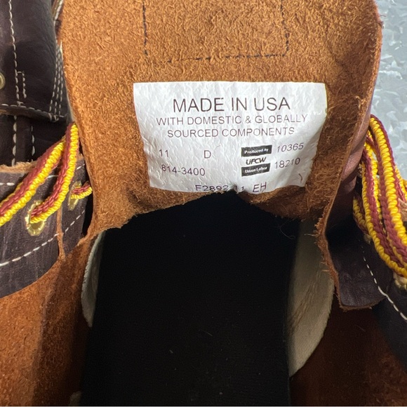 Thorogood American Heritage 6" Safety Toe Work Boot Max Wear Wedge Brown Leather - Picture 14 of 16